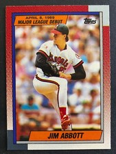 Jim Abbott 1990 Topps Major League Debut 1989 Baseball California Angels #1