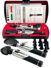 1 F.O Opthalmoscope,ophthalmoscope,Otoscope ENT Diagnostic Set.LED,CE PREMIUM 