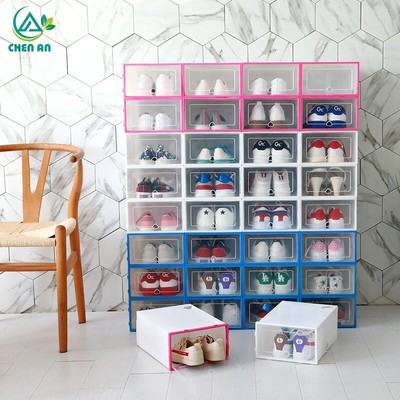 Shoe Boxes 6pcs Set Thickening Flip Transparent Plastic Drawer