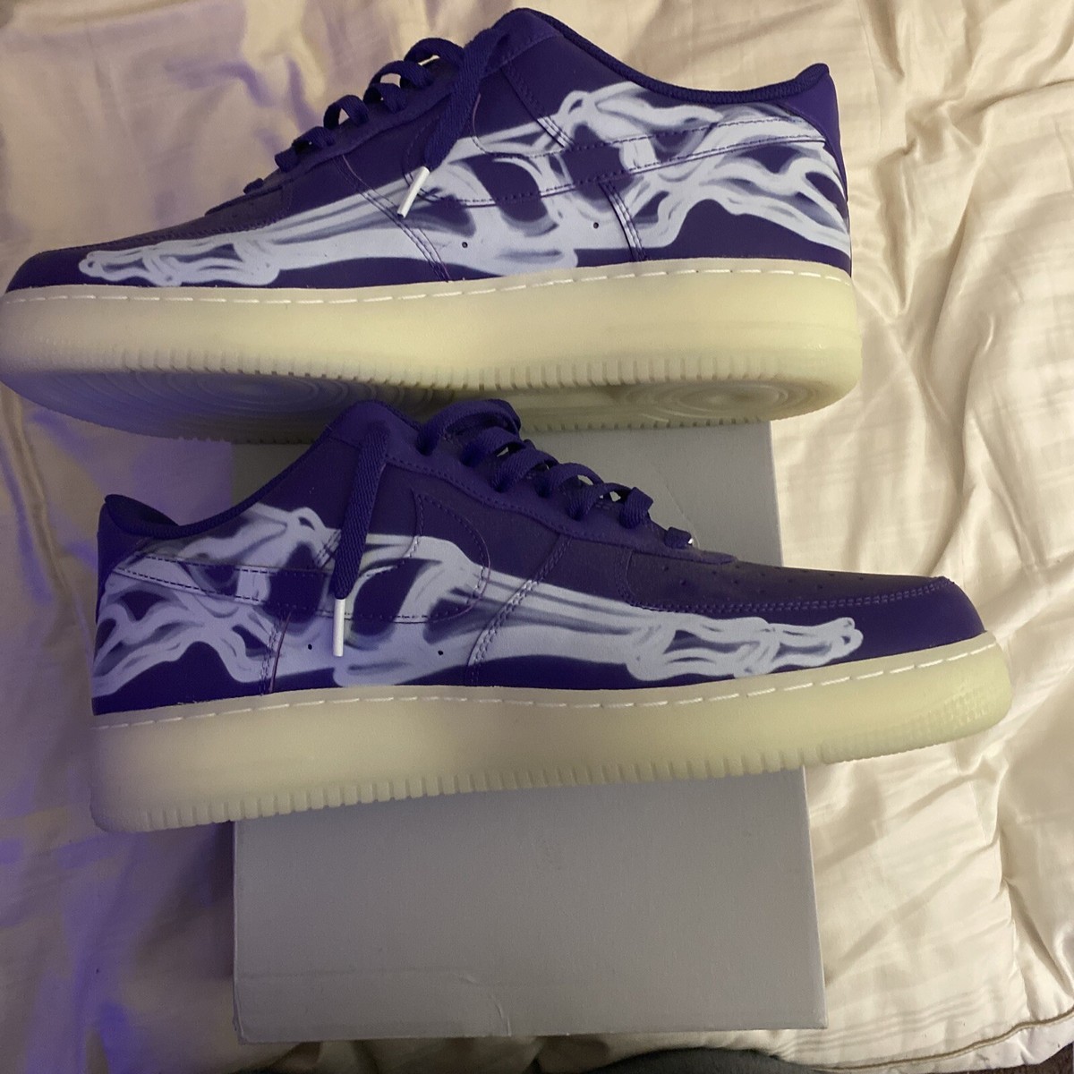 Size 14 - Nike Air Force 1 Low '07 QS Purple Skeleton