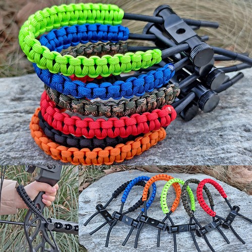 Correa de muñeca con arco compuesto cuerda trenzada ajustable tiro con arco eslinga caza tiro - Imagen 1 de 17