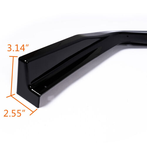 Labio del cuerpo del parachoques delantero 3 piezas apto para 15-20 Subaru WRX STi estilo CS pintado negro - Imagen 4 de 12