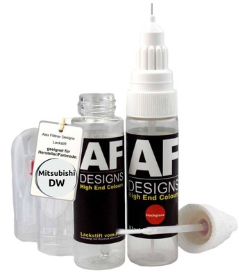 Lackstift für Mitsubishi DW Silky White Perl Klarlack schnelltrocknend Tupflack 
