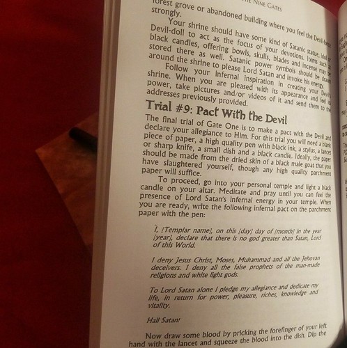 Beginners Devil Worship Kit: Black Candle, Satanic Book, Goatskin Vellum/Pen! - Picture 6 of 12