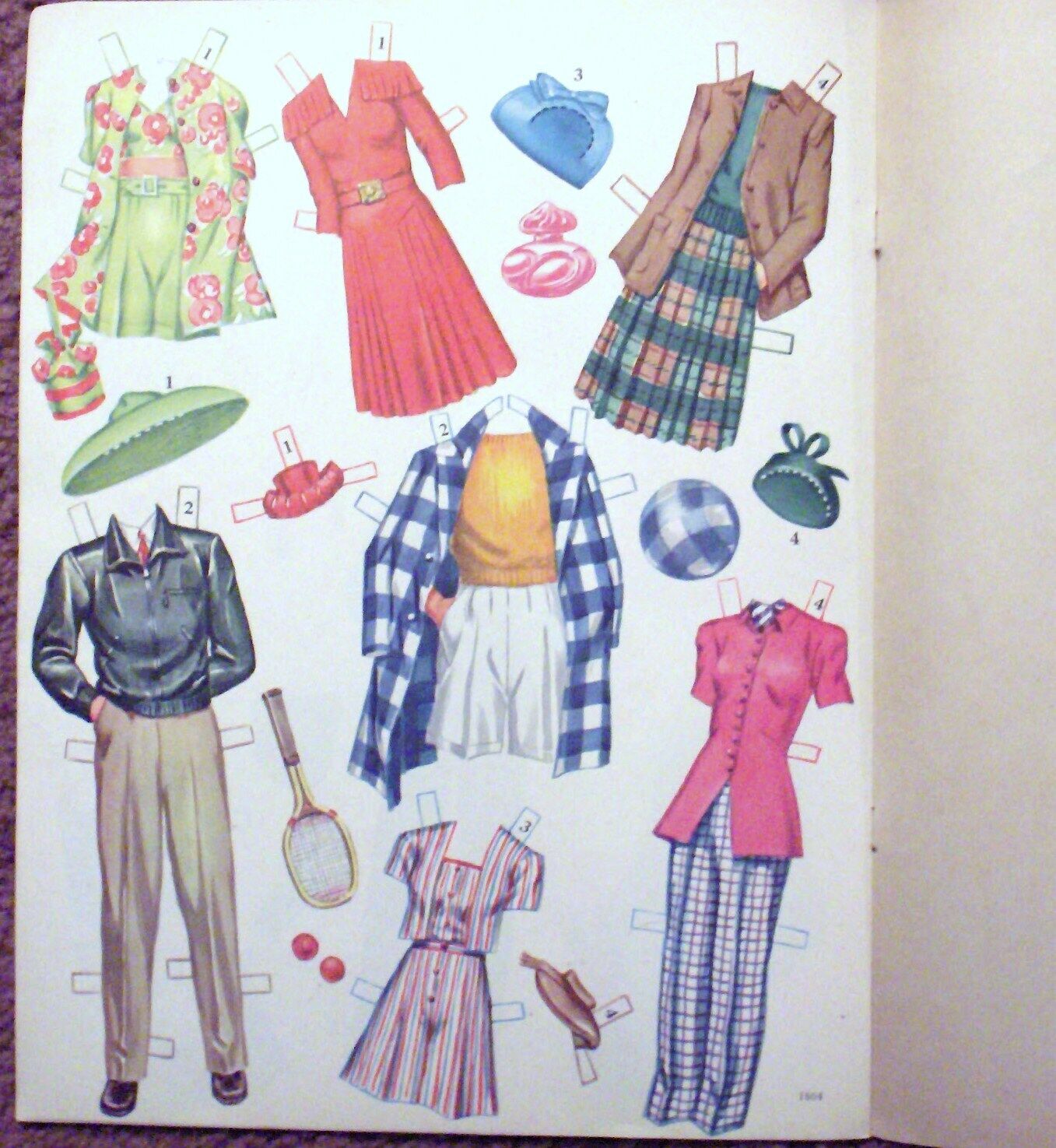 VINTAGE UNCUT 1948 DOLL HOUSE PAPER DOLLS~#1 REPRODUCTION~EXTREMELY  RARE~PRETTY!