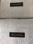 Peacock Alley EURO SHAMS TWO VIENNA SILK Cotton White 26x26 Pristine Made in USA