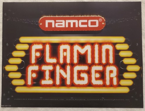 Namco Flamin Finger Arcade Redemption Marquee