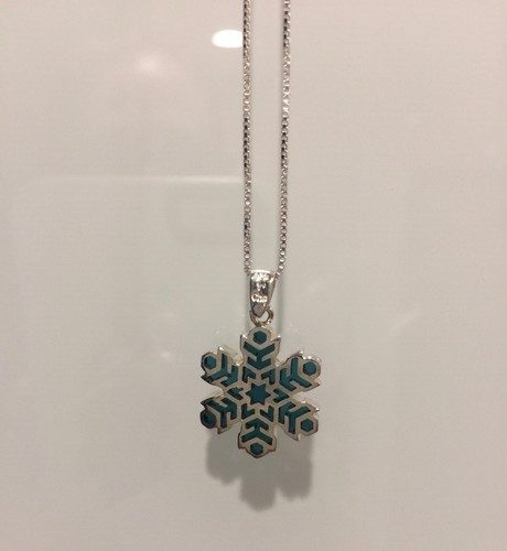 Halskette mit Anhänger Damen Sterlingsilber Schneeflocke