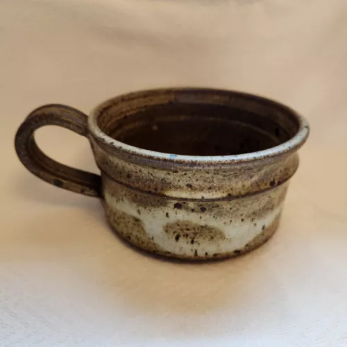 Vintage Studio Soup/Large Latte Handmade Pottery Mug/Bowl Artist Signed