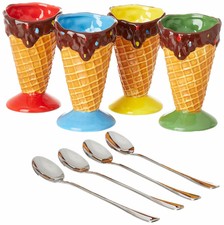 4 Cones and 4 Napkins fit American Girl /& Bitty Baby 8-piece ICE CREAM CONE SET