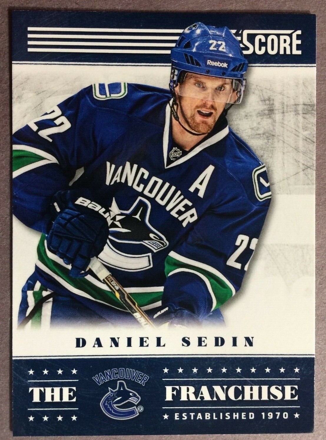 2013-14 Score The Franchise #TF-28 Daniel Sedin Vancouver Canucks SP