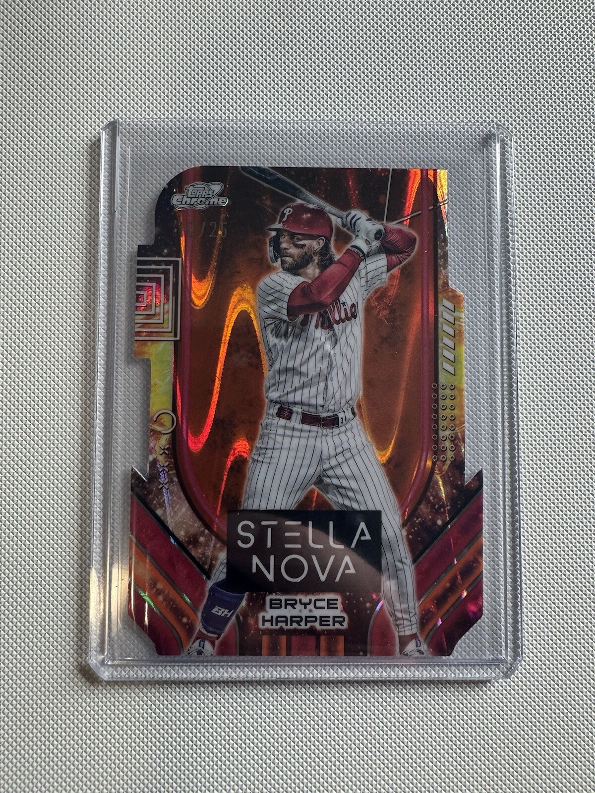 2024 Topps Cosmic Chrome Bryce Harper Stella Nova Orange Galctic 10/25 Case Hit
