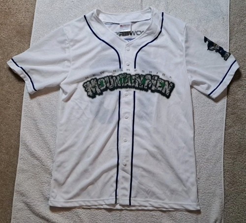 New Hampshire Fisher Cats Mountain Men Jersey Size Small MiLB SGA July 8 2018 - Picture 1 of 8
