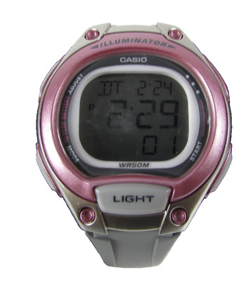 Casio LW-203 Women's Digital Watch Pink Silicone Chrono Alarm Illuminator WR50M