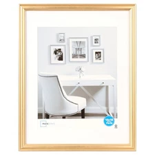 Mainstays 14x18 Matted to 11x14 Traditional Gallery Wall Picture Frame, Gold