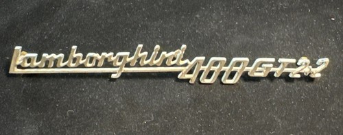 Rare Lamborghini 400GT 2+2 Rear Metal Emblem Nameplate Script 270 mm