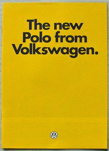 VOLKSWAGEN POLO Car Sales Brochure 1982 #183/119.028.25 (10/81) C FORMEL E GL CL - Picture 1 of 4