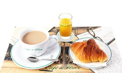 NWT 100% Authentic Vintage Iconic Cafe De Flore Parisian Breakfast Coffee Set x2