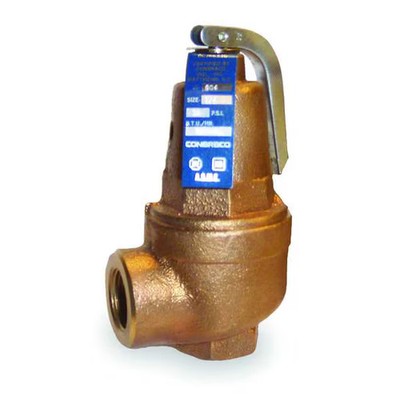 Apollo Valves Safety Relief Valve, 3/4 In, 50 psi, Bronze, BtuH: 1, 209, 000