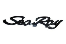 1Pc Searay Sea Ray Emblem Boat Badge 3D Letters Script Nameplate Gloss Black