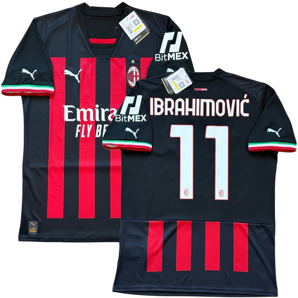 2022/23 AC Milan Home Jersey #11 Ibrahimovic Medium Puma Soccer
