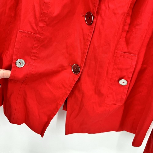 Talbots Jacke Damen 14W Rosa Stretch 2 Knöpfe + Taschen Made in Italy Vintage - Bild 3 von 8