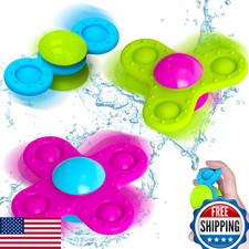 Guibola Suction Cup Spinner Bath Toys 3 Pcs for Toddler Kids Boys Girls 1-3 Year