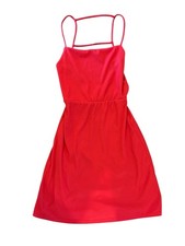 Lulus Women's Red Knit Strappy Tank Dress Square Neck Sleeveless Short Size XS