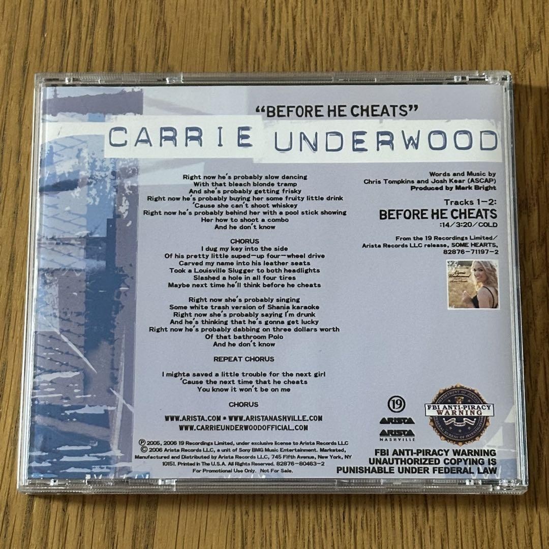 CARRIE UNDERWOOD USプロモCDシングル Before He~ Carrie