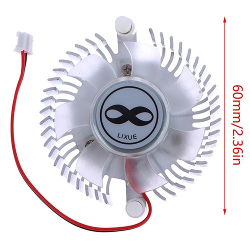 55mm Aluminum Heatsink And 12V Fan Combination Radiator Round Cooler Silent _mo - Afbeelding 3 van 12