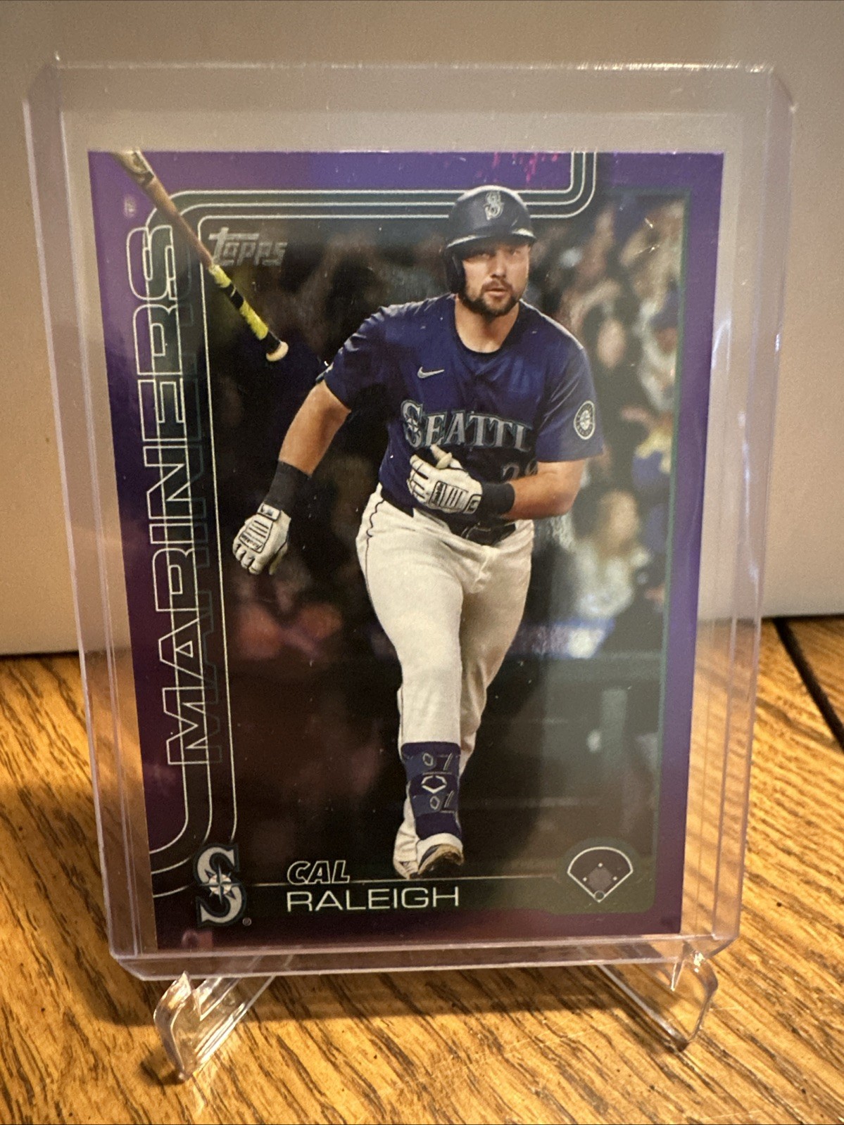 Cal Raleigh 2025 Topps Purple Foil Refractor /250 Seattle Mariners #603