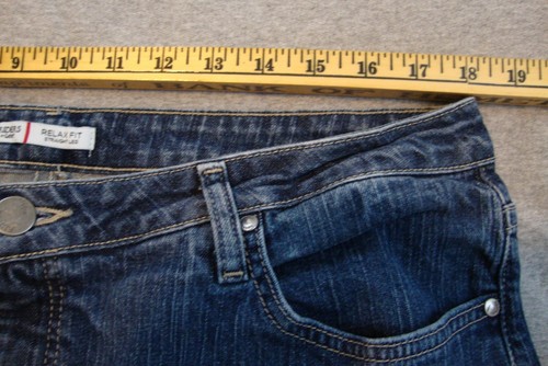 LEE Riders Relax Fit Blue Stretch Denim JEANS Women's 18 M Straight 36" x 29.5" - Picture 8 of 14