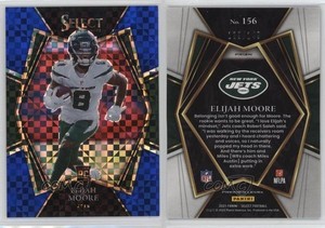 2021 Panini Select Premier Level Blue Prizm /149 Elijah Moore #156 Rookie RC