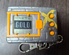 Bandai Digimon X Virtual Pet Metallic Gray And Gold US Used, tested and working 
