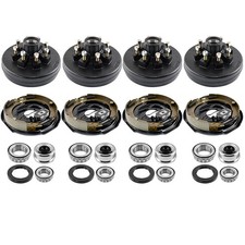 8lug 8 On 6.5 Trailer Hub Drum Kit W12x2 Electric Brakes For 7000 Trailer Axle