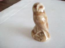 Red Rose Tea  Owl Figurine Tan England Wade Whimsies