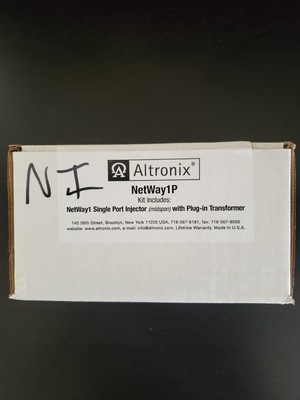 Altronix Netway1P Indoor Single Port Midspan PoE injector With Power Supply.