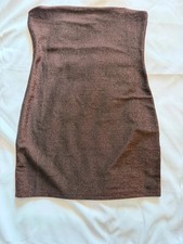 H&M size M bronze Metallic Shimmer Mini dress Strapless Bodycon Party Wear