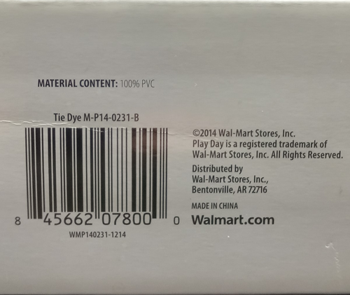 Play Day 3-Ring Inflatable Pool Tie Dye Size 5.4ft x 1.2ft New Sealed 2014 - Picture 8 of 8