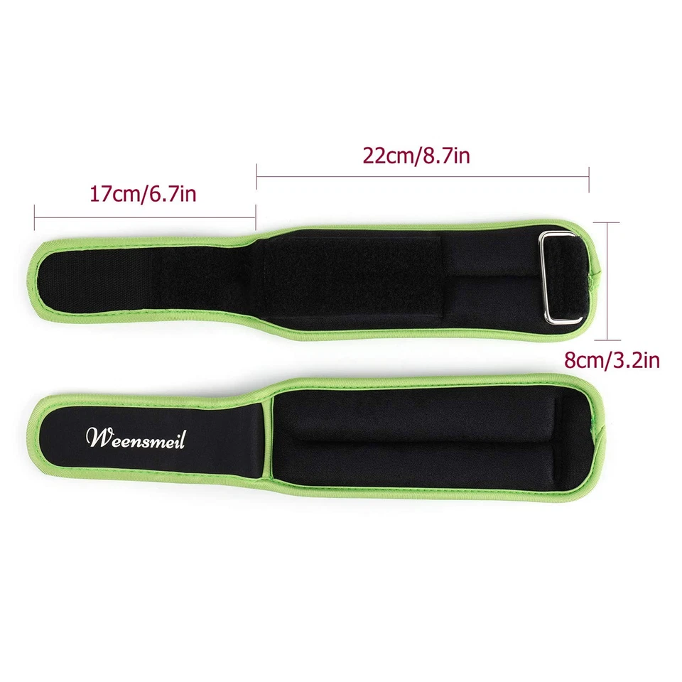 Pesas de tobillo, 2 libras 1 par (1 libra cada peso) pesas de brazo de muñeca para mujer... Foto 3 de 4