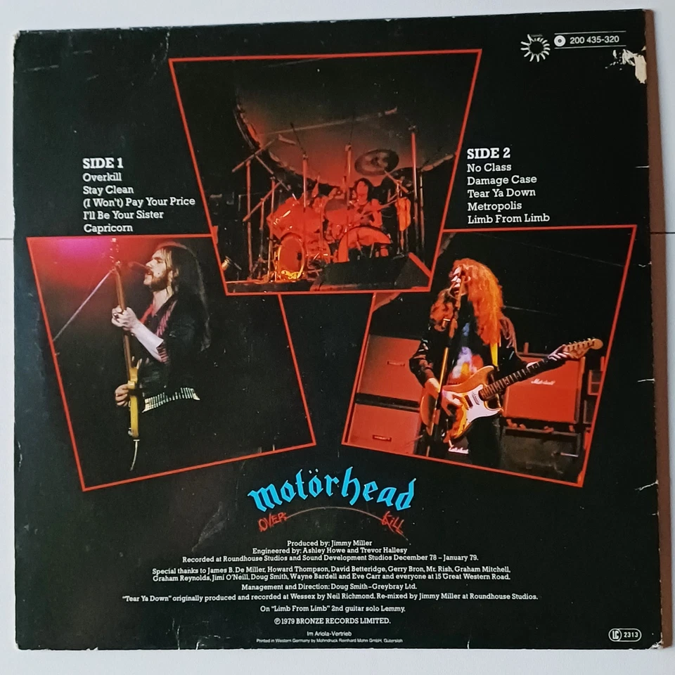 Motorhead "Overkill", Vinyl LP 33t, 1979 TBE - Photo 2/4