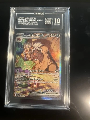 Pokémon TCG Arven's Mabosstiff ex 235/182 SV10 Destined Rivals SIR Holo TAG 10