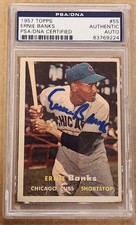 ERNIE BANKS #55 1957 Topps Baseball PSA/DNA AUTO AUTHENTIC CUBS