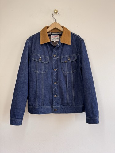 Lee 101 Storm Rider Denim Jacket 13oz Italy Blanket Lined Corduroy Collar