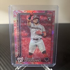 2025 Topps Series 1 Andres Chaparro RC Easter Pink Foil #167 Nationals /50
