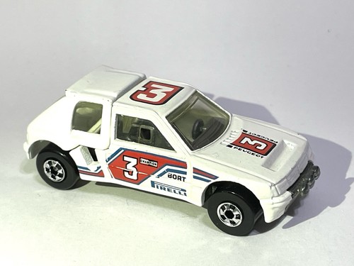 Hot Wheels PEUGEOT 205 RALLYE - 1989 BLUE CARD International ONLY #3 Pirelli
