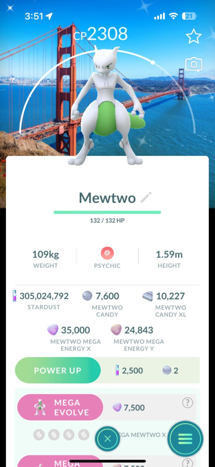 Shiny Mewtwo ( San Francisco Background✨️ WCS 2026 ) Pokémon Trade✨️ GO 