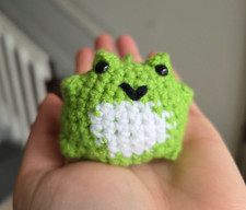 Tiny Frog Plushie - Handmade Crochet 