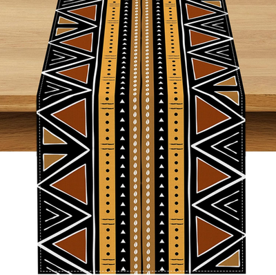 Kwanzaa African Print Table Runner Mudcloth Black History Month
