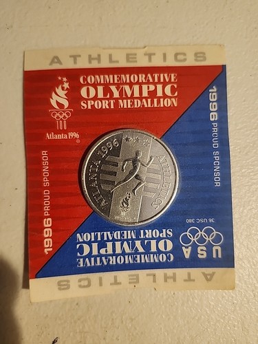 1996 Atlanta Olympia USA Gedenkmedaille Athetik Münze - ungeöffnet (NEU) - Bild 1 von 2